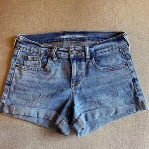Mid-Rise Cuffed Boyfriend Jean Shorts